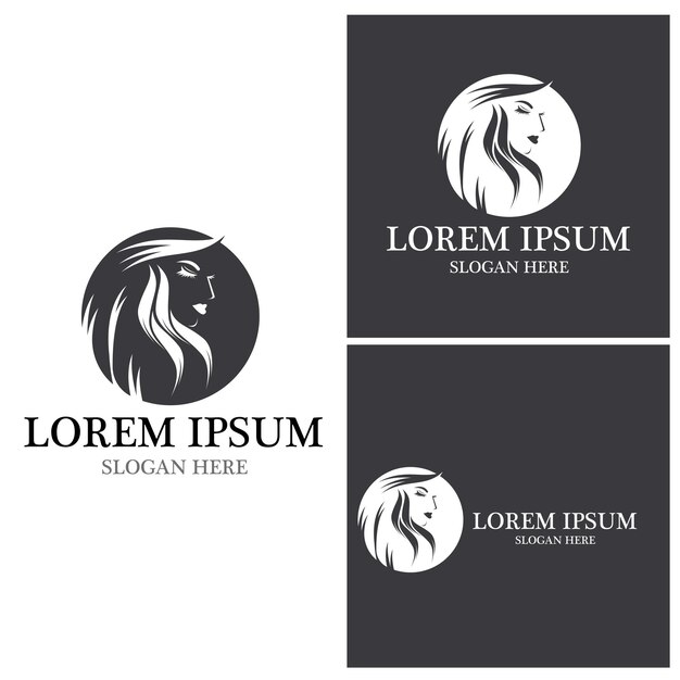 Hair treatment logo vector illustration