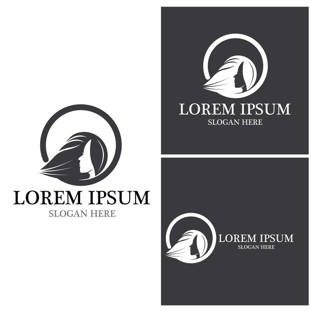 Hair treatment logo vector illustration