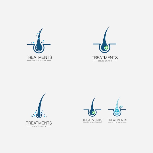 Vector hair treatments icon illustration