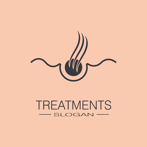 Hair treatments icon illustration