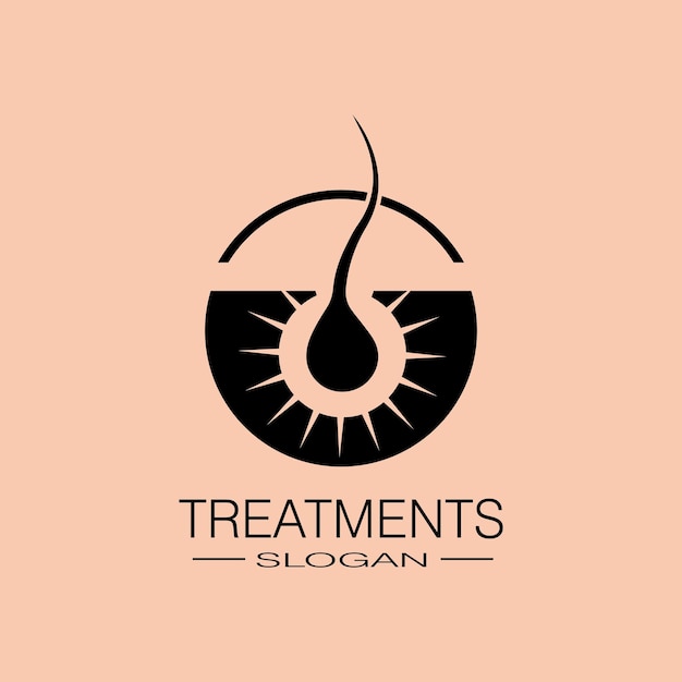 Hair treatments icon illustration