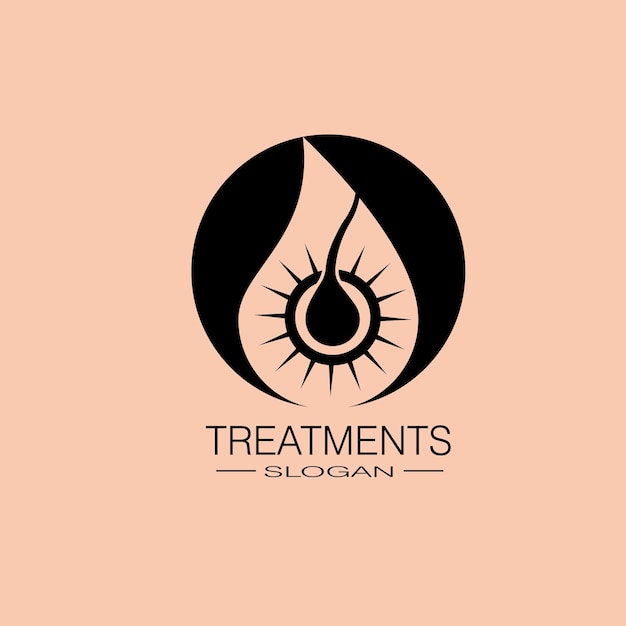 Vector hair treatments icon illustration