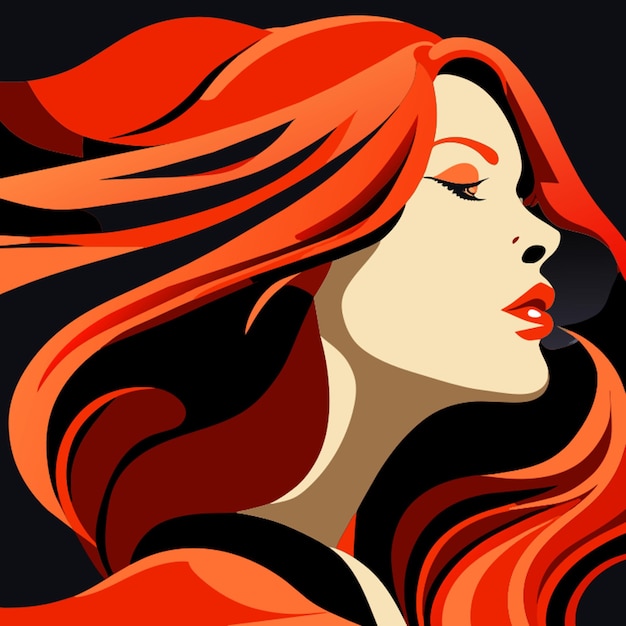 Vector hair vector illustration