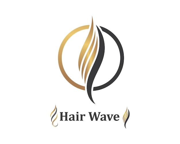 Hair wave icon vector illustratin design symbol of hairstyle and salon template