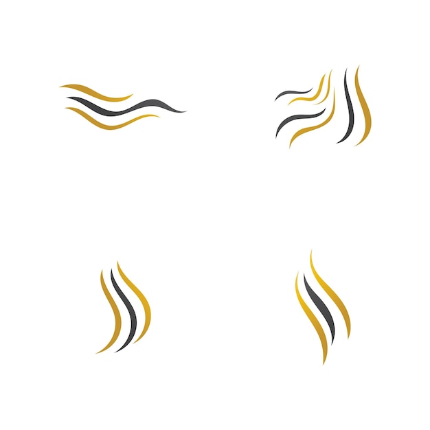 Hair wave logo and symbols vector