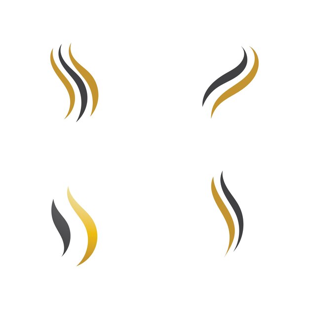 Hair wave logo and symbols vector