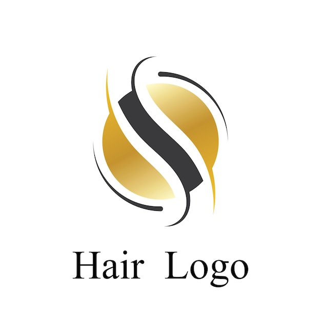 Hair wave logo template