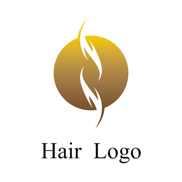 Hair wave logo template