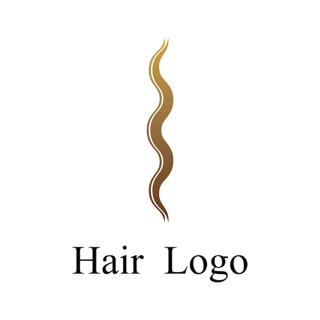 Hair wave logo template