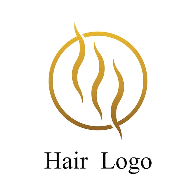 Hair wave logo template