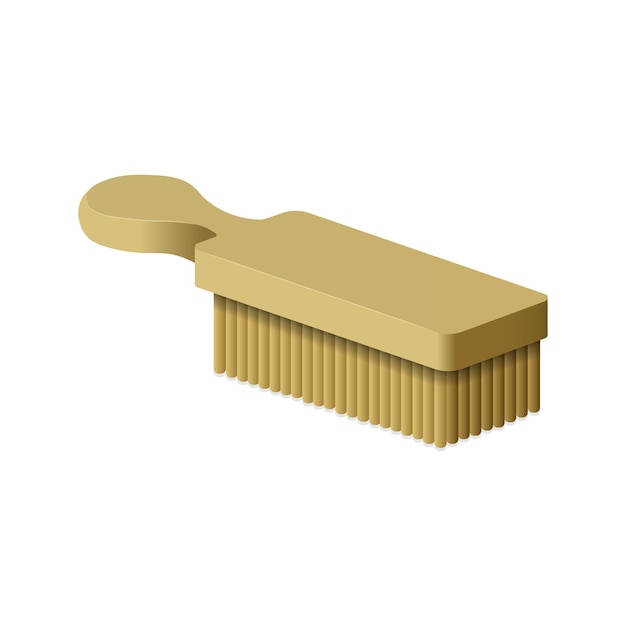 Hairbrush or cleaning brush for web Icon of cleaning information