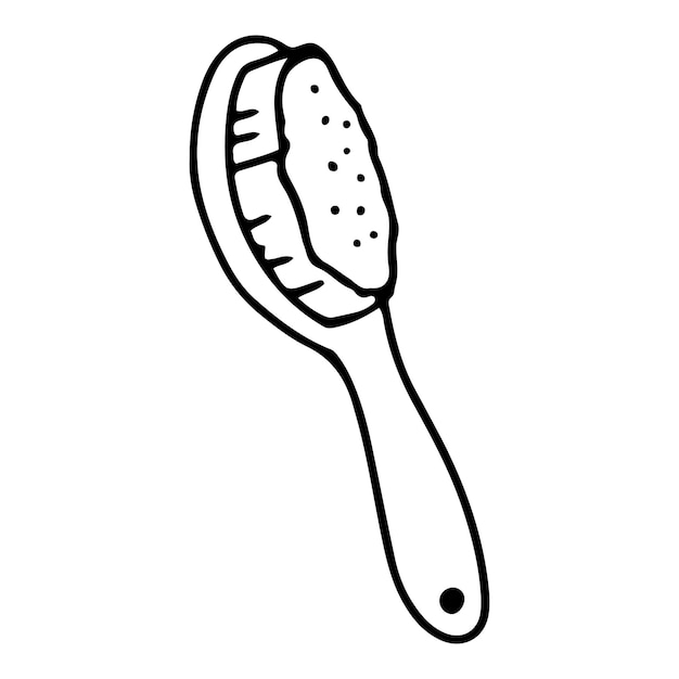 Hairbrush comb hair care vector graphics on a white background