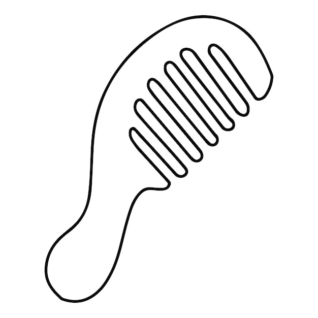 Расческа Гребень Уход за волосами Векторная графика на белом фоне