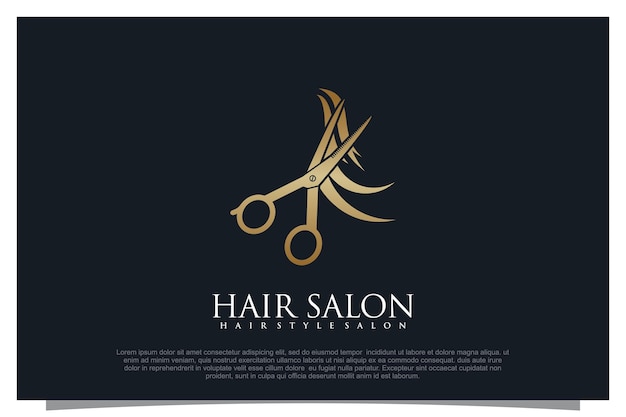 Haircut logo design element vector for your business