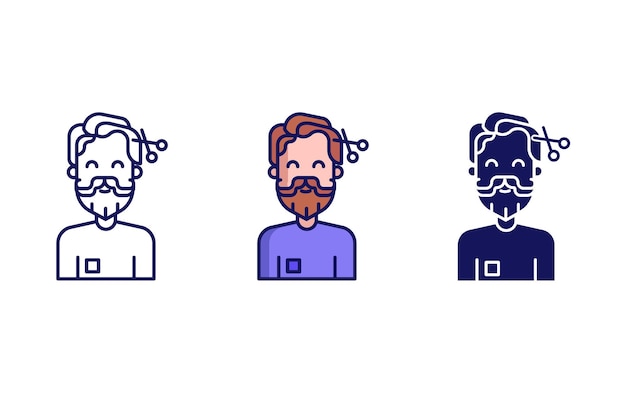 Haircut Men vector icon