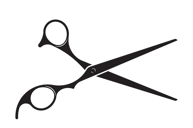 Hairdress barber scissors professional salon tools Hairdressing design element