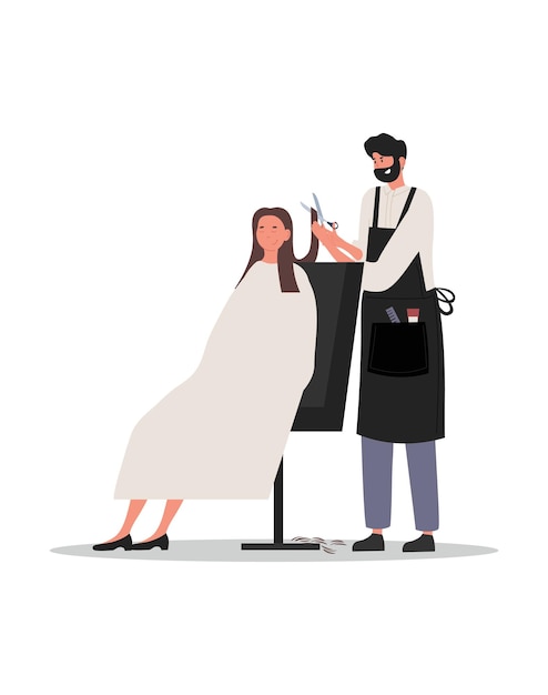 Hairdresser profession concept