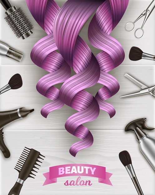 hairdresser tool kit. 