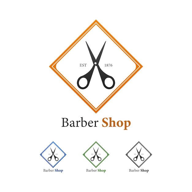 hairdressing salon logo barber shop logo template