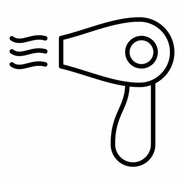 Hairdryer icon template with transparent background