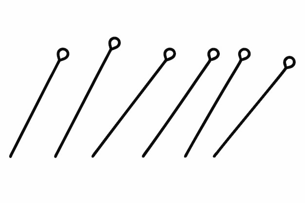 Hairpin line art graceful depiction of modern and chic hairpin