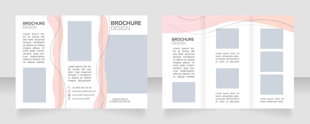 Hairstylist course trifold brochure template design