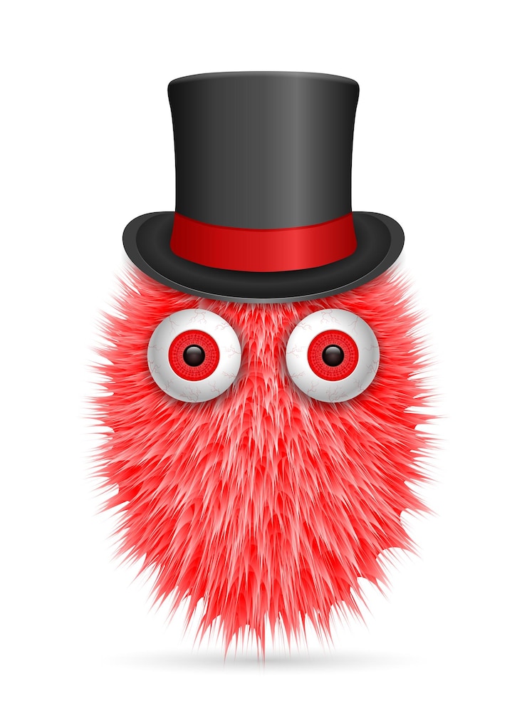 Vector hairy cartoon