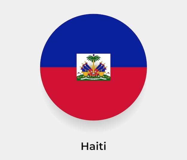 Haiti flag bubble circle round shape icon vector illustration