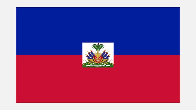 Vector haiti flag with original color