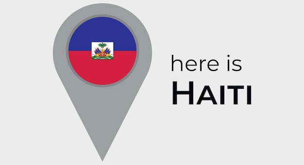 Haïti kaartmarkeringspictogram hier is Haïti vectorillustratie