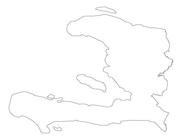 haiti Map design outline Map illustration