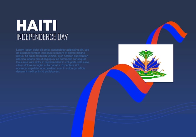 Haïti onafhankelijkheidsdag achtergrond banner poster voor viering op 1 januari st