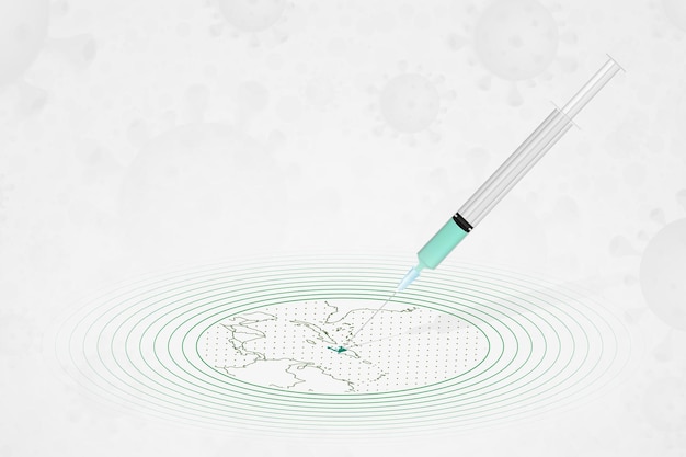 아이티 백신 지도에 아이티 백신 개념 백신 주입 및 코로나바이러스 COVID19 예방 접종