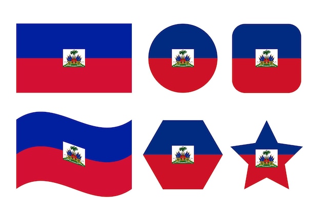 Haïti vlag eenvoudige illustratie voor onafhankelijkheidsdag of verkiezing