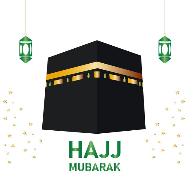 Hajj mubarak illustration