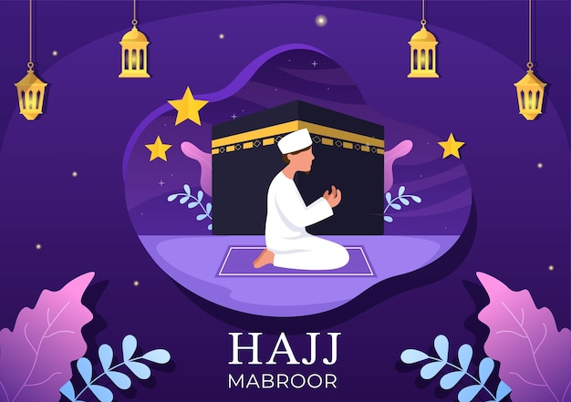 Hajj of umrah mabroor illustratie