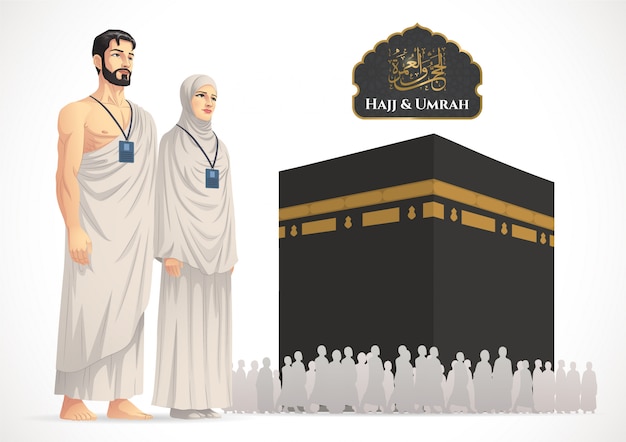 Illustrazione di hajj e umrah