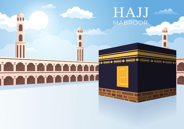 Hajj or umrah mabroor illustration