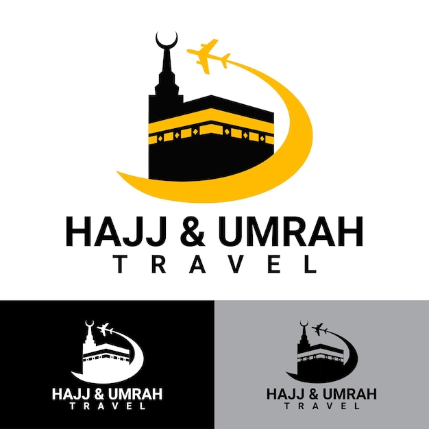 Vector hajj umrah travel logo