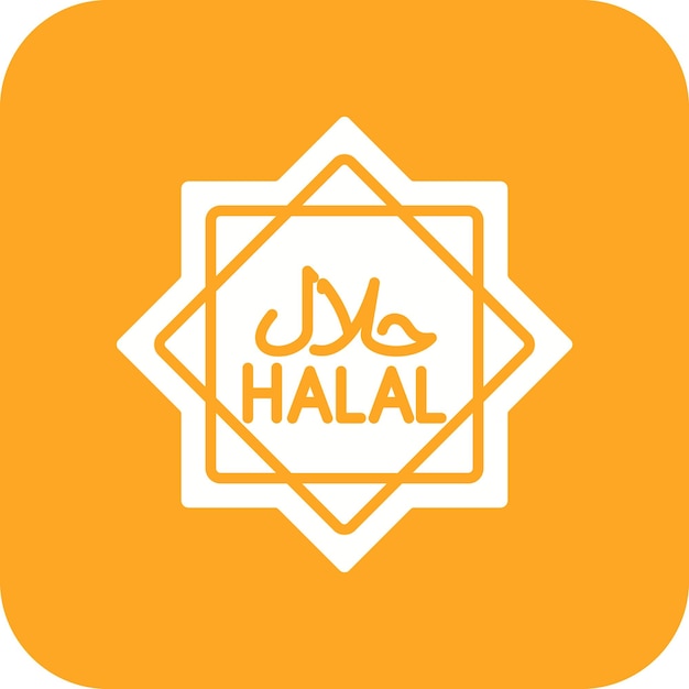 Vector halal icon vector afbeelding kan worden gebruikt voor ramadan