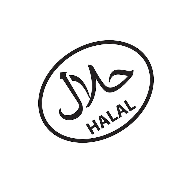 Vector halal icon vector logo design template