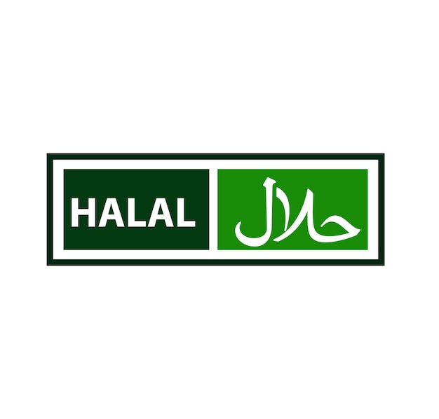 Vector halal icon vector logo ontwerp sjabloon