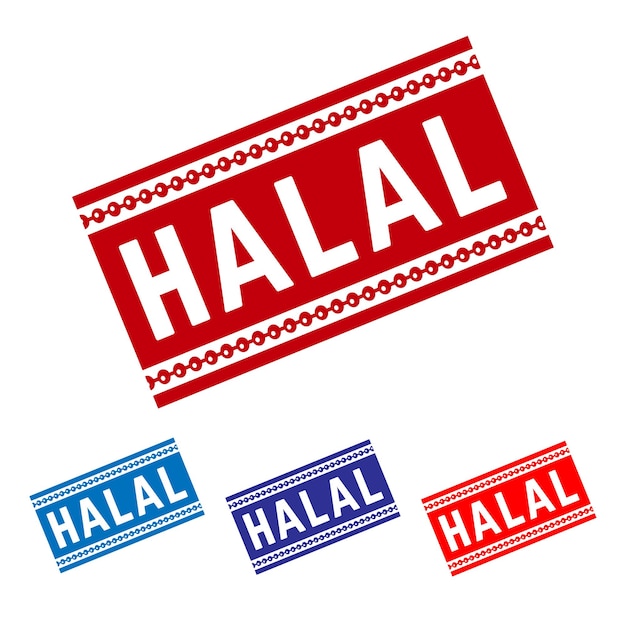 Halal Rubber stamp Design art Illustration