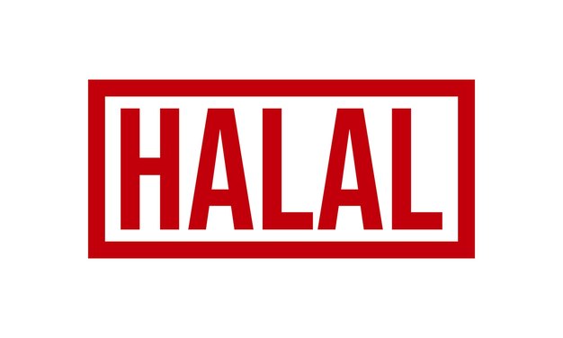 Halal Rubber Stamp Seal Vector