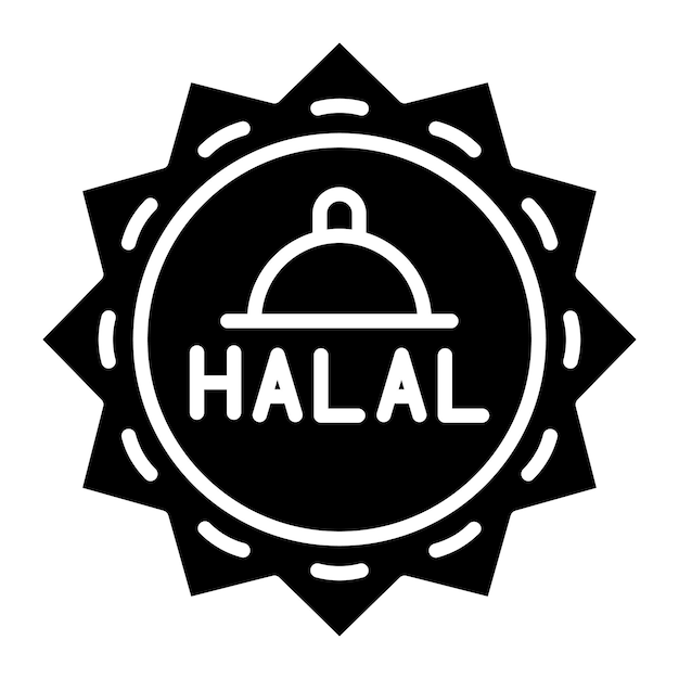 Vector halal vector illustration style