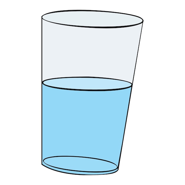 Vector a half glass of water