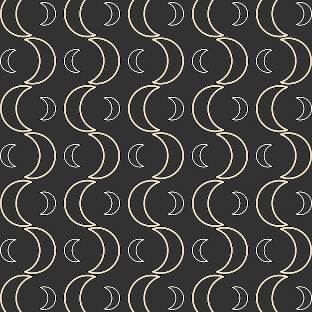 Half moon beautiful pattern design seamless wallpaper vector illustration background