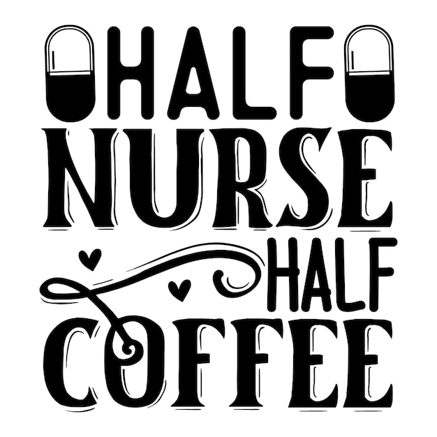 Vector half nurse half coffee svg