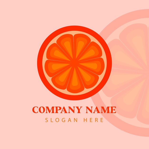 Vector half orange fruit vector design