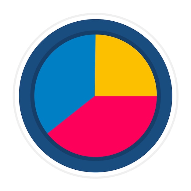 Half Pie Chart vector icon Can be used for Infographics iconset